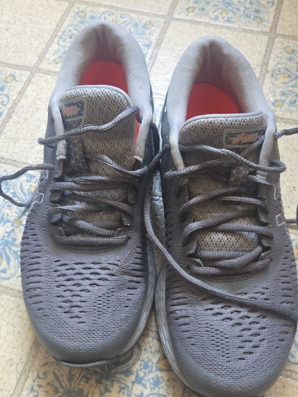 Women's Grey Athletic Asics Running Shoes